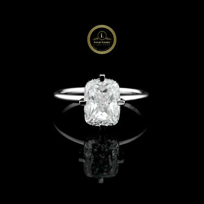 Radiant Cut Lab Diamond Solitaire Delicate Ring