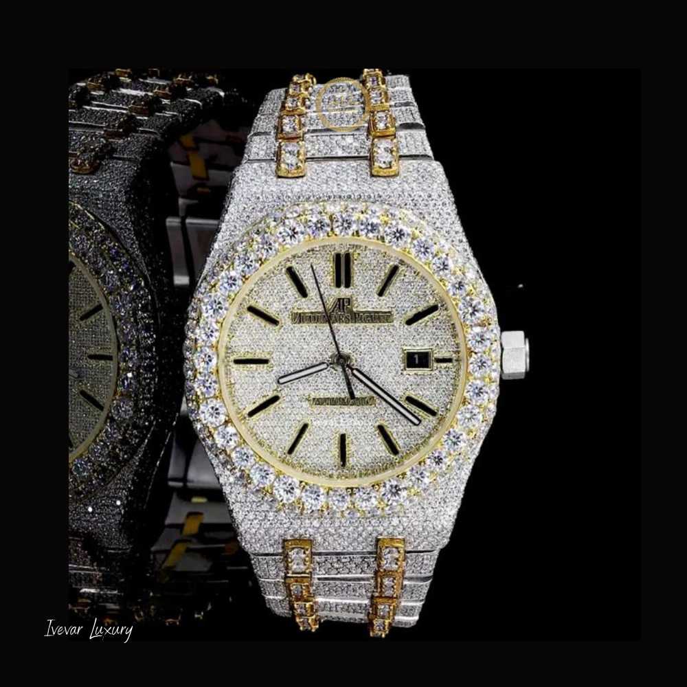 Ivevar Diamond Watch Full Iced Out Design with Lab Grown Diamonds - View 2