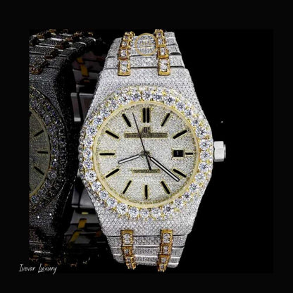 Ivevar Diamond Watch Full Iced Out Design with Lab Grown Diamonds - View 2