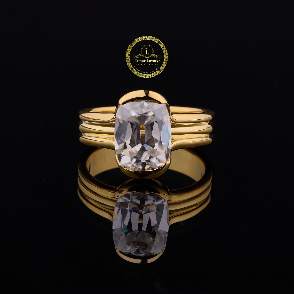 elongated cushion bezel solitaire lab diamond ring