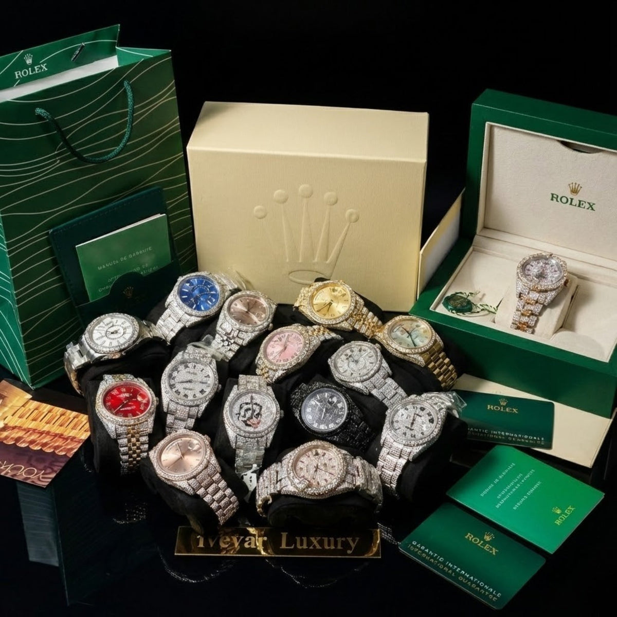 imperial round lab-grown diamond statement watch by ivevar