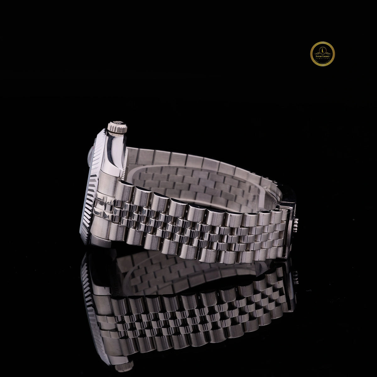 luxury red dial diamond marker automatic watch - view 3