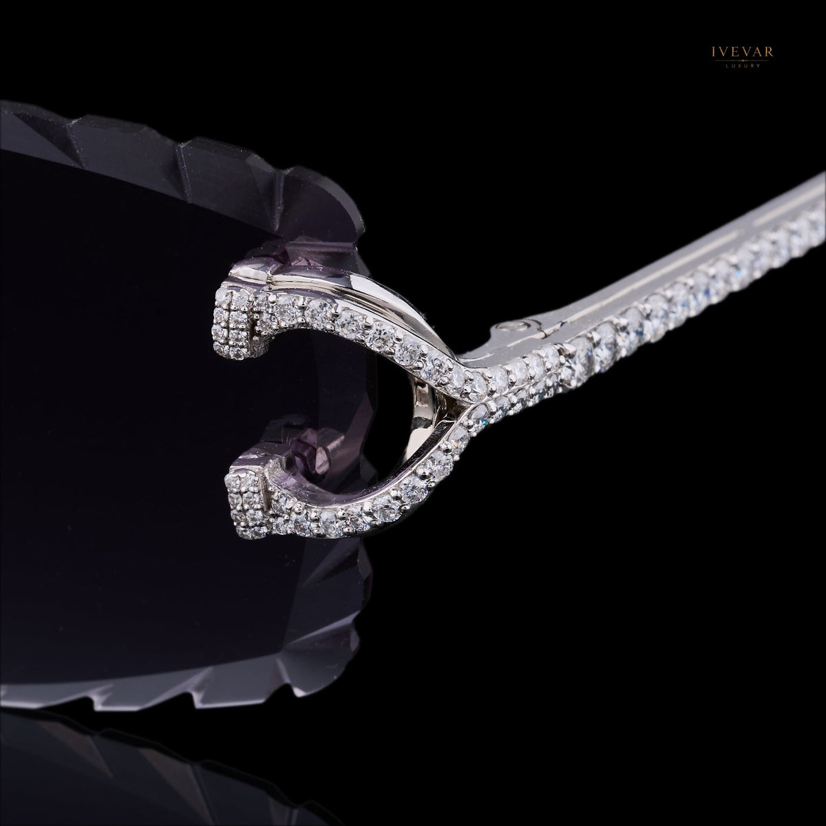 royal prestige set – blue dial luxury watch and crystal-accent sunglasses by ivevar - view 6