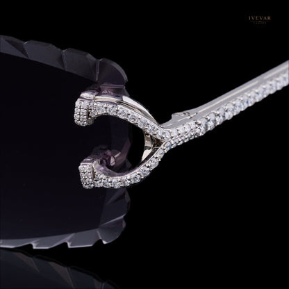 Royal Prestige Set – Blue Dial Luxury Watch And Crystal-Accent Sunglasses By Ivevar - View 6