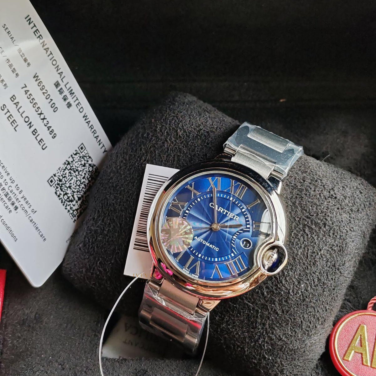 Sport Prestige Duo Executive Performance Watch Paired with Emerald Cut Diamond Solitaire Ring - View 3