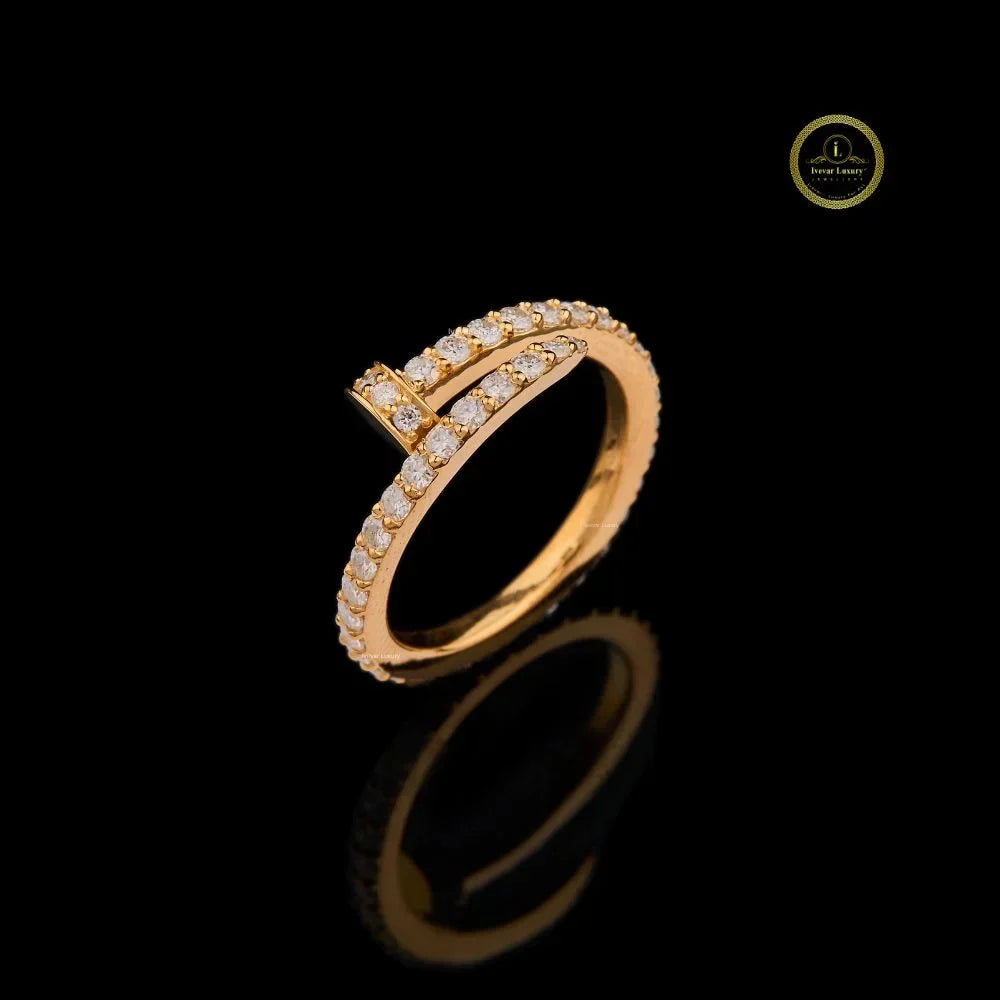 Open Wrap Moissanite Diamond Pave Statement Ring - View 2