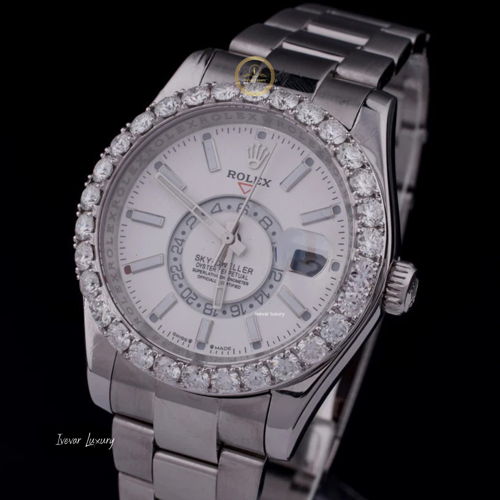 men’s fashion watch ivevar bling quartz with lab grown sparkle - view 2