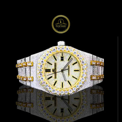Ivevar Diamond Watch Full Iced Out Design with Lab Grown Diamonds