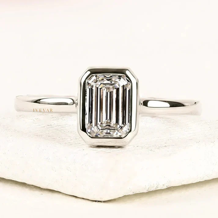 Sport Prestige Duo Executive Performance Watch Paired with Emerald Cut Diamond Solitaire Ring - View 8