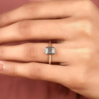 Sport Prestige Duo Executive Performance Watch Paired with Emerald Cut Diamond Solitaire Ring - View 10