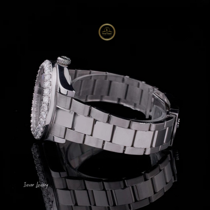 Men’s Fashion Watch Ivevar Bling Quartz with Lab Grown Sparkle - View 3