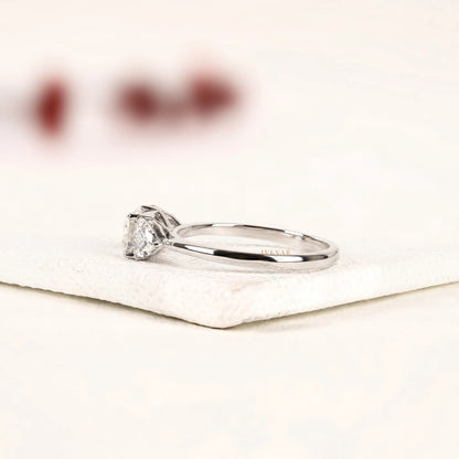Emerald Cut Three Stone Lab Diamond Ring - View 3
