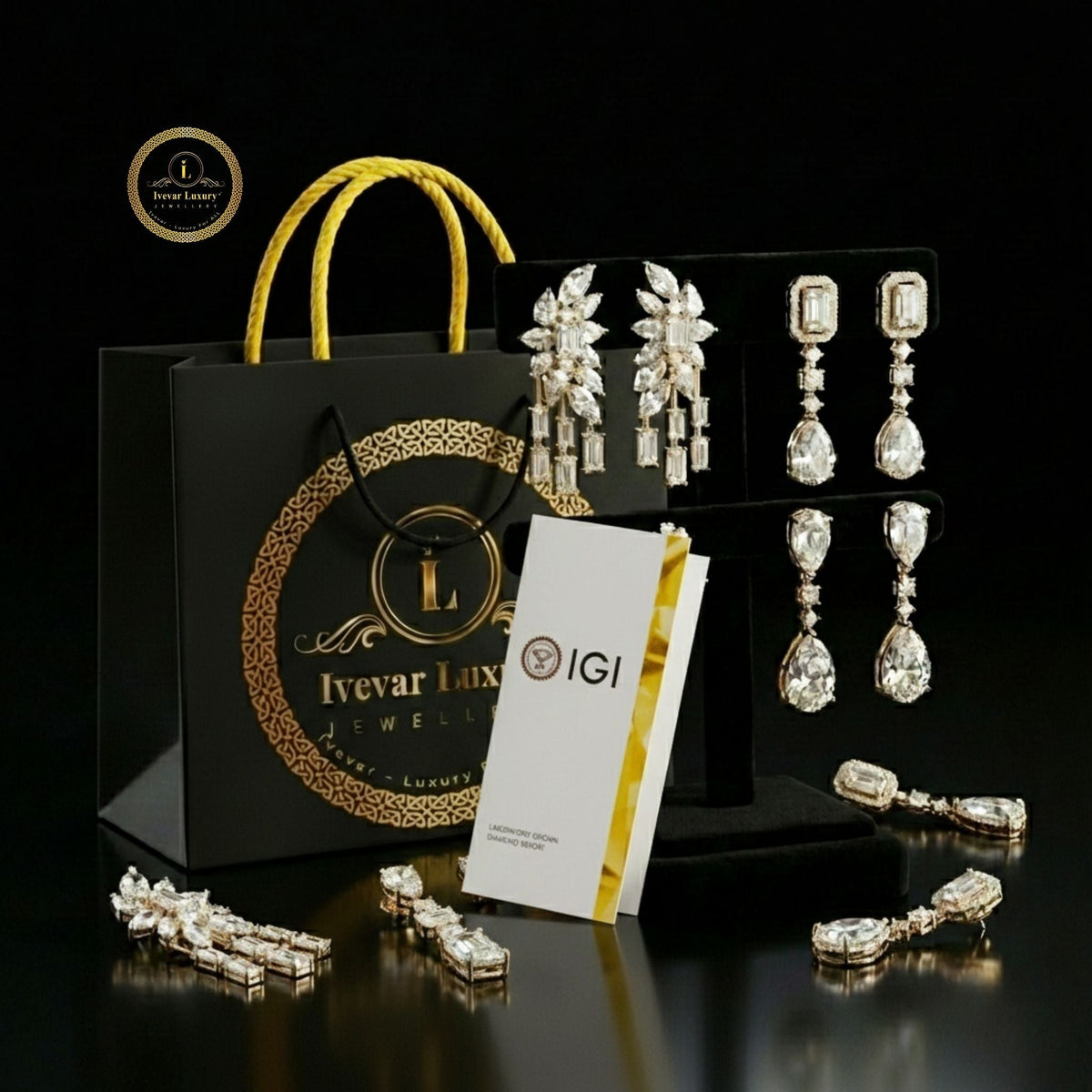 Exquisite Luxury Lab Diamond Earring Round Brilliant Cut Luxury Hoops With Elegance - View 11