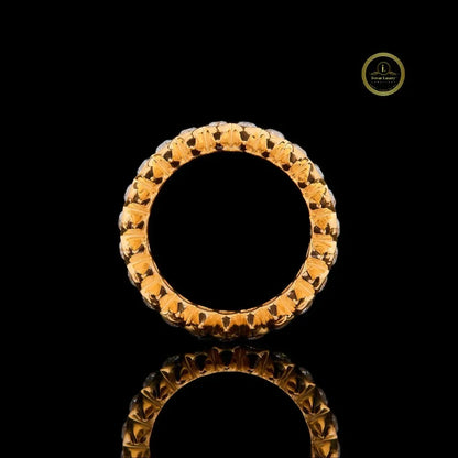Spiked Bezel Set Round Lab Diamond Eternity Ring - View 4