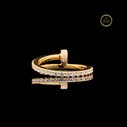 Open Wrap Moissanite Diamond Pave Statement Ring - View 4