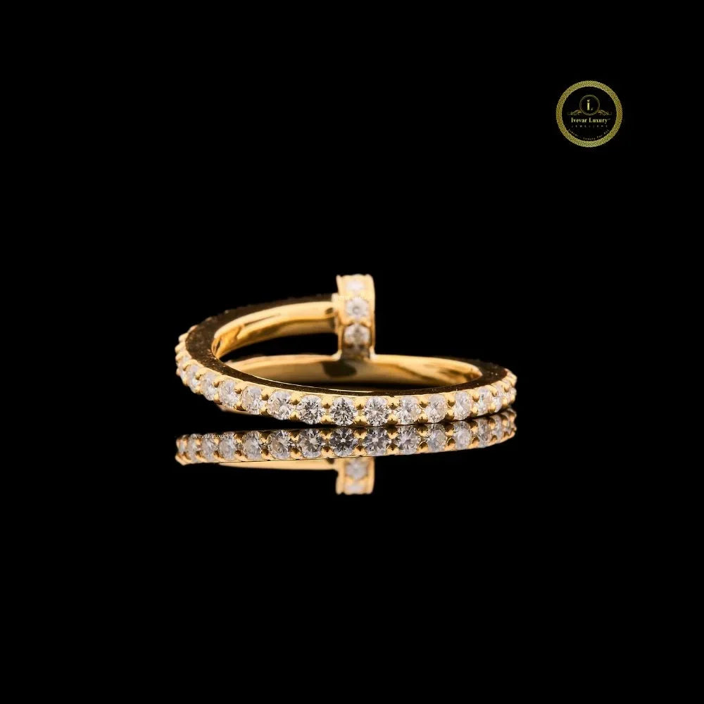 Open Wrap Lab Diamond Pave Statement Ring - View 4