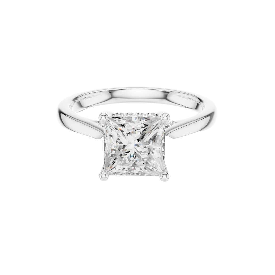 classic princess cut lab diamond solitaire ring - view 2