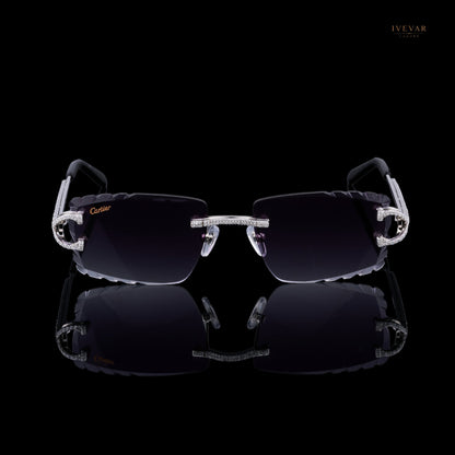 Royal Prestige Set – Blue Dial Luxury Watch And Crystal-Accent Sunglasses By Ivevar - View 4