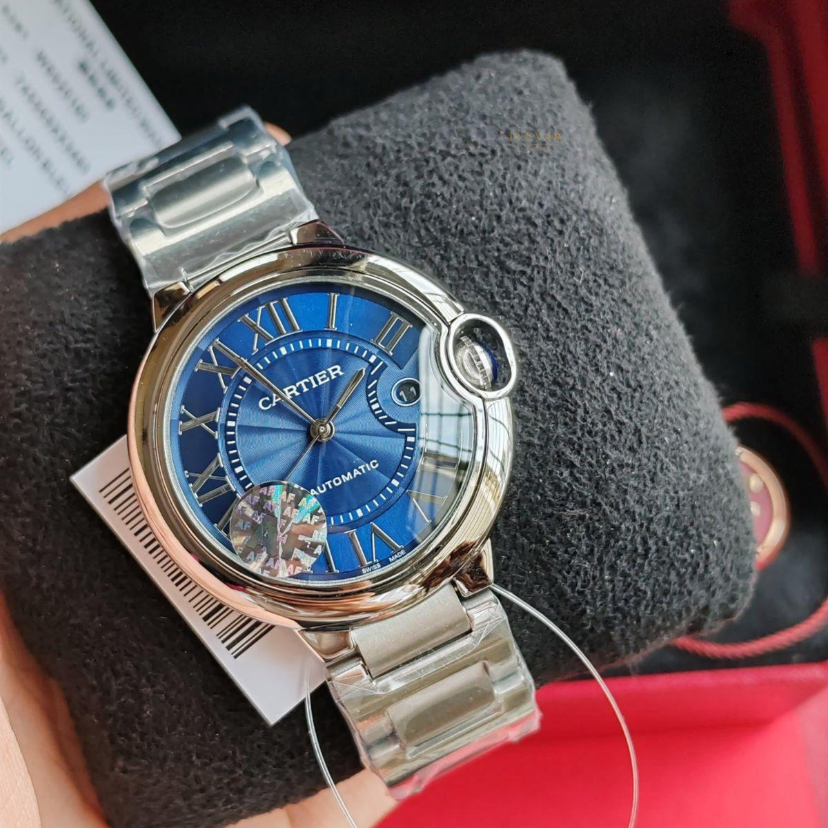 sport prestige duo executive performance watch paired with emerald cut diamond solitaire ring - view 5