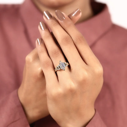 Marquise Cut Five Stone Lab Diamond Ring - View 5