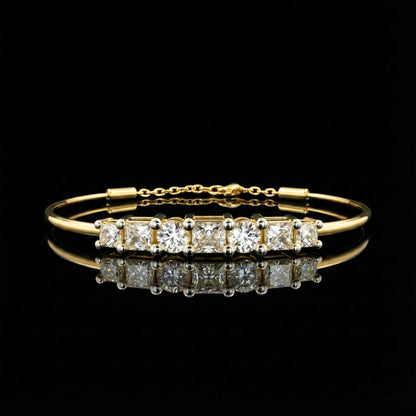 Princess & Round Cut Lab Diamond Adjustable Bracelet