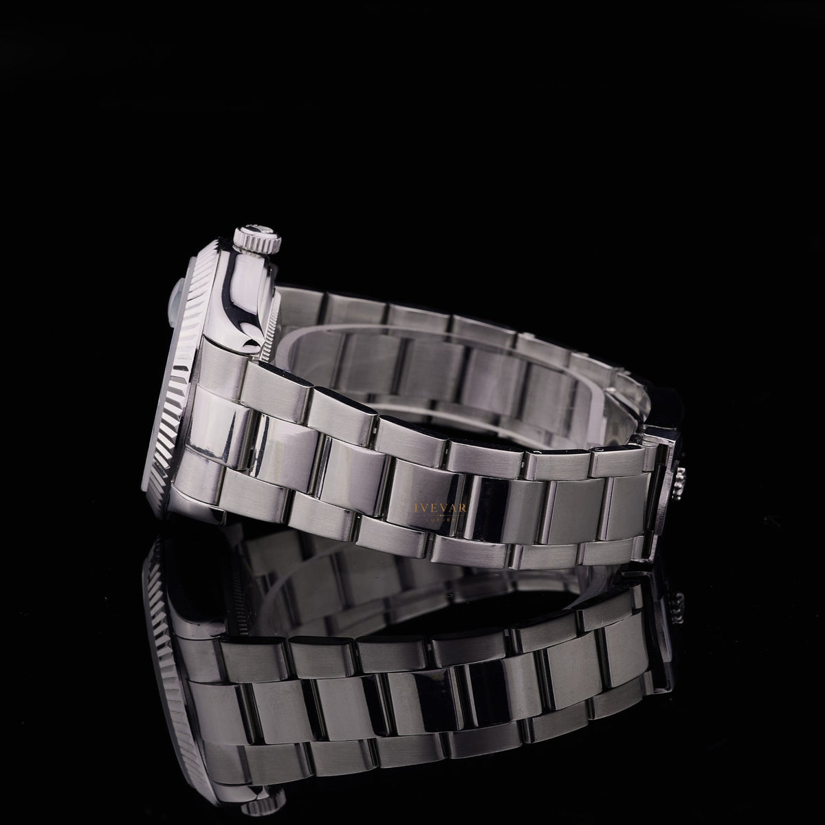 ivevar elite timepiece duo diamond skeleton watch and emerald green luxury watch collection - view 8