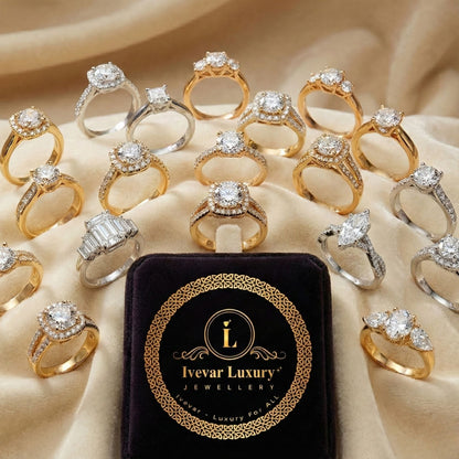Stackable Marquise and Round Moissanite Diamond Ring Set - View 13