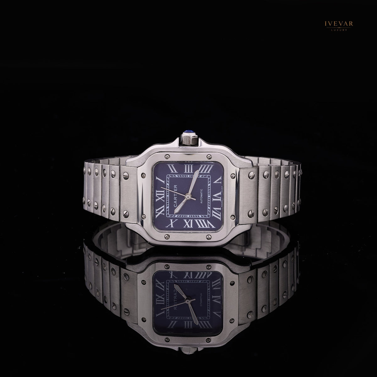 Royal Prestige Set – Blue Dial Luxury Watch And Crystal-Accent Sunglasses By Ivevar - View 5