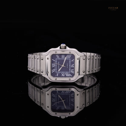 Royal Prestige Set – Blue Dial Luxury Watch And Crystal-Accent Sunglasses By Ivevar - View 5