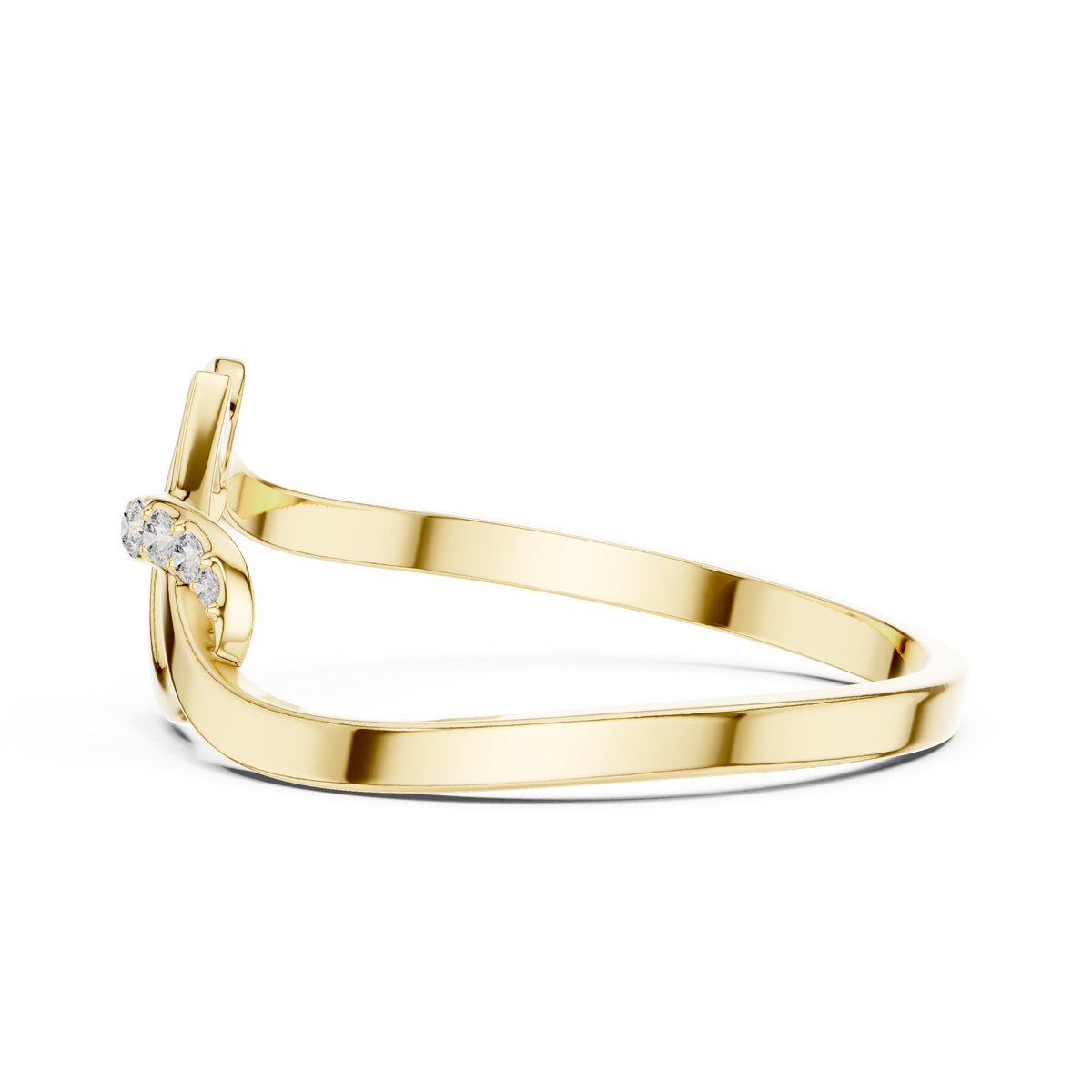 infinity style round cut lab diamond engagement ring - view 8