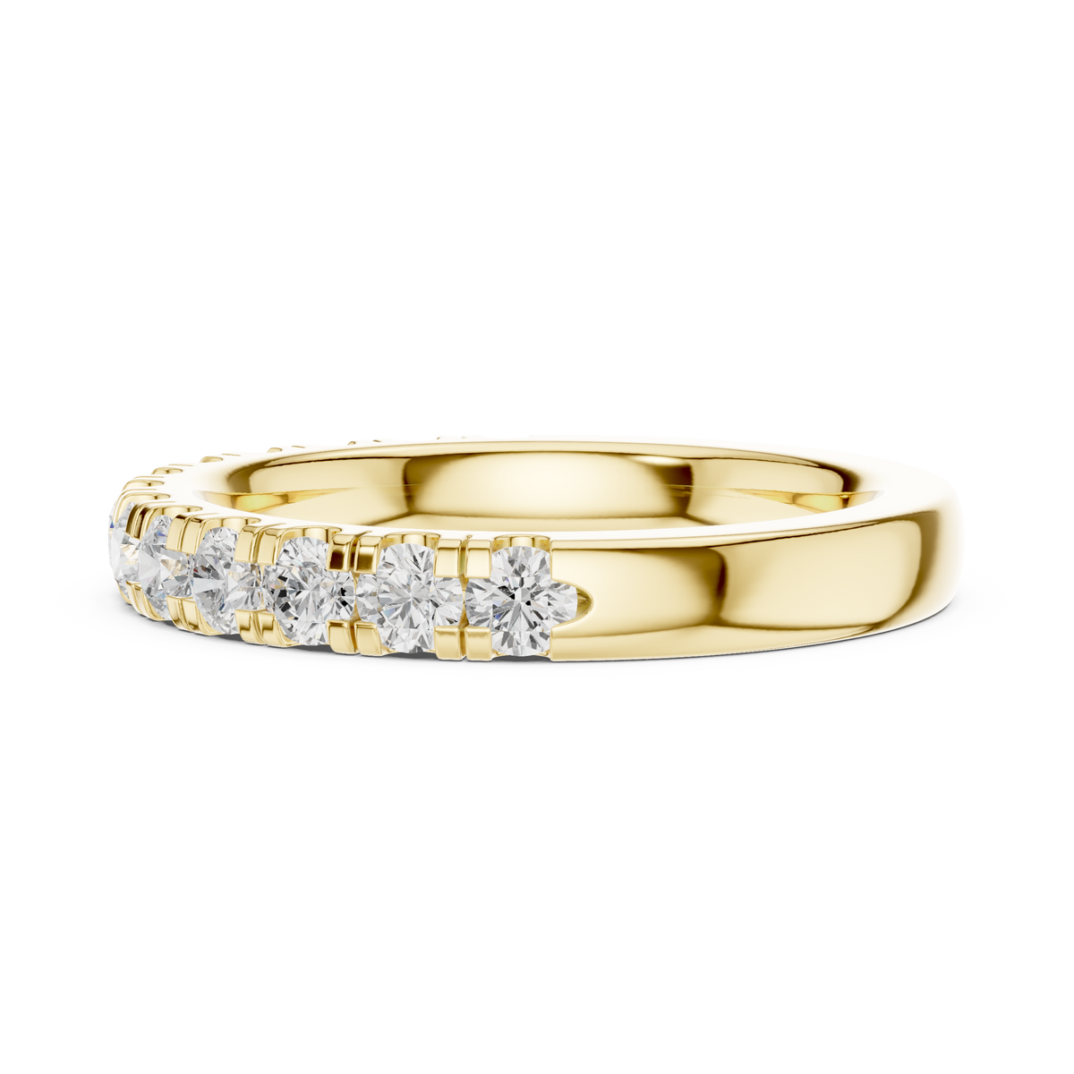 stackable round moissanite diamond wedding band - view 8