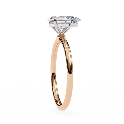 Classic Pear Lab Diamond Solitaire Engagement Ring - View 5