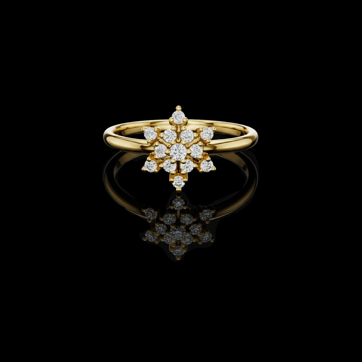 crafted cluster setting round lab diamond anniversary ring
