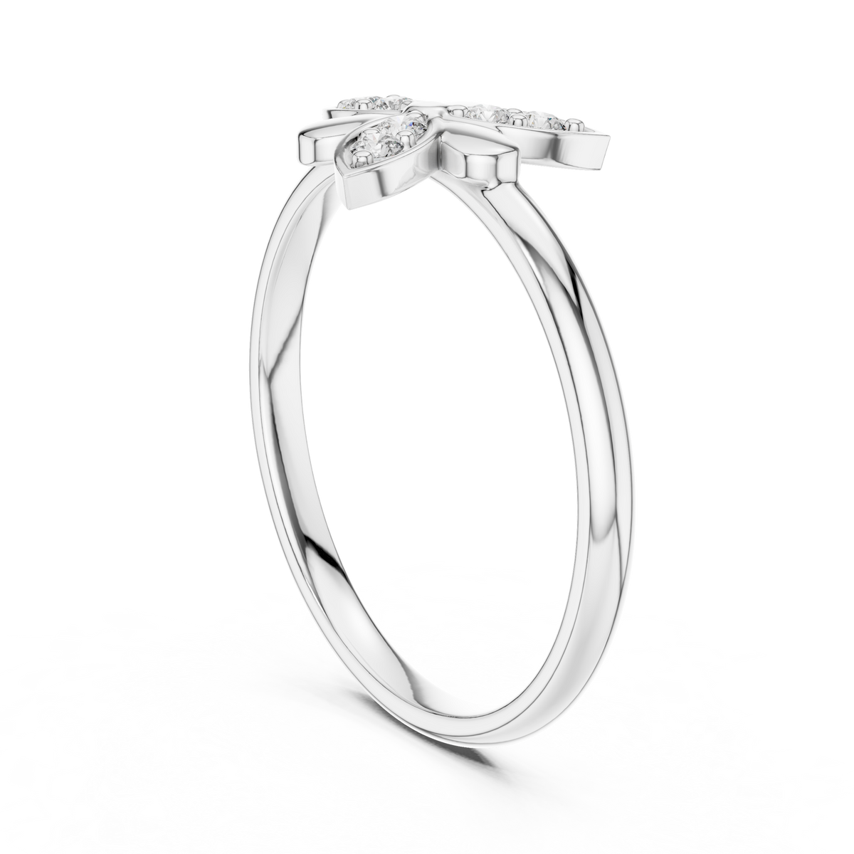 round lab diamond cluster promise ring - view 7