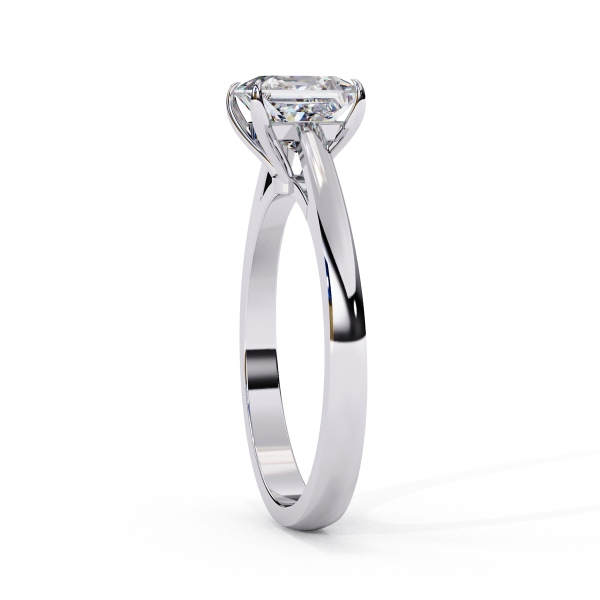classic princess cut lab diamond solitaire delicate ring - view 7