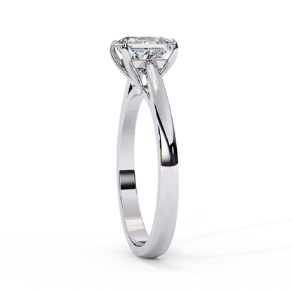 Classic Princess Cut Lab Diamond Solitaire Delicate Ring - View 7