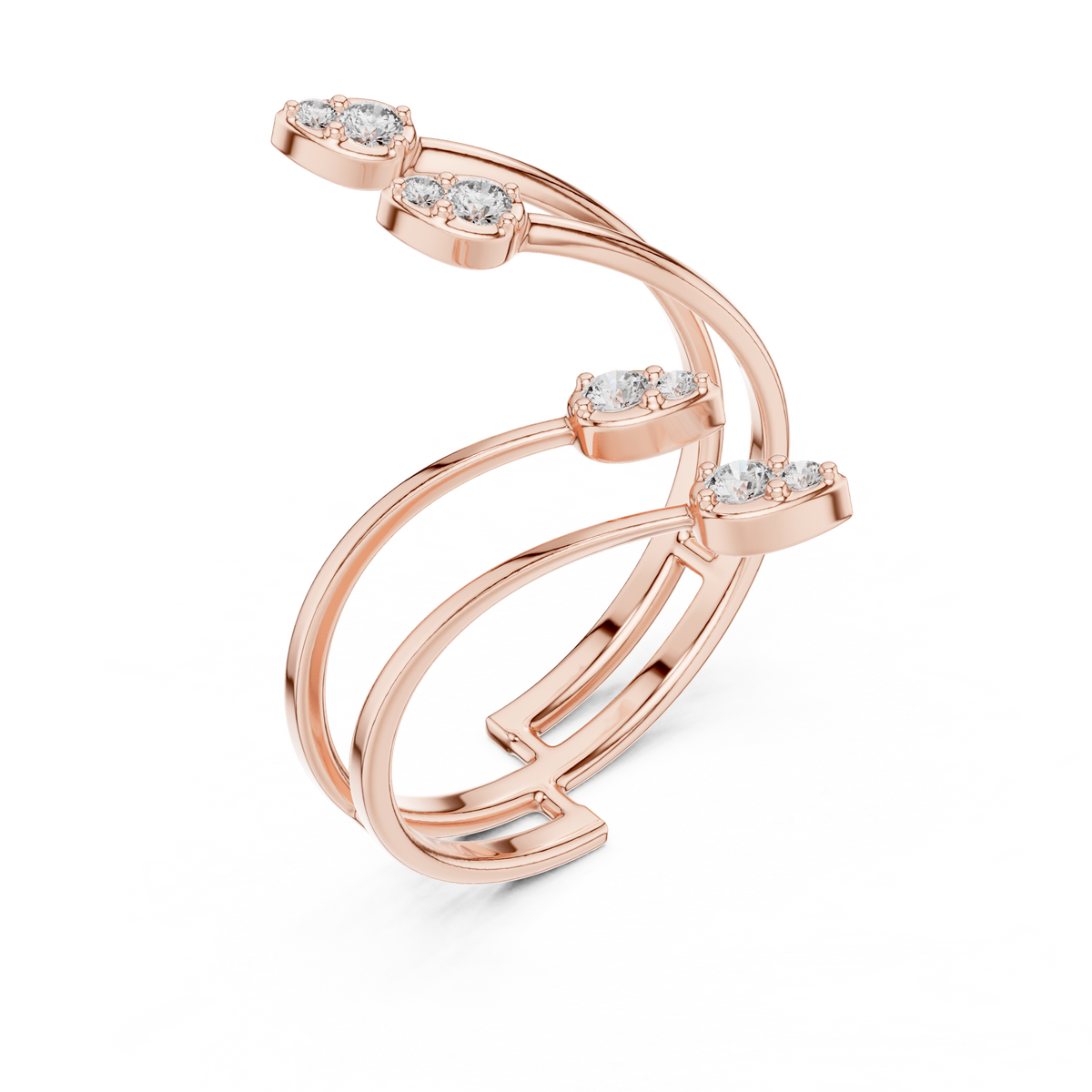 round lab diamond wrap promise ring - view 3