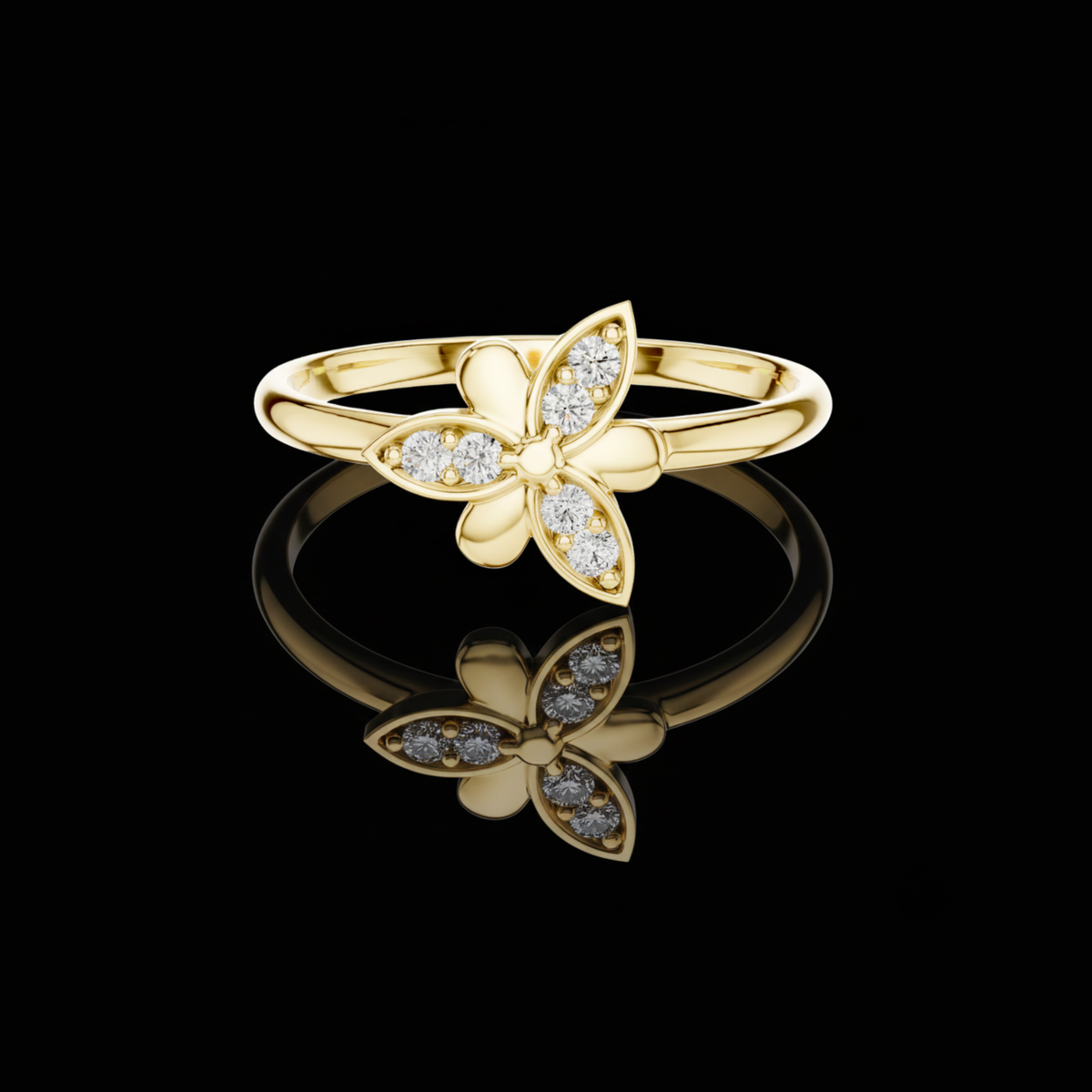 round lab diamond cluster promise ring