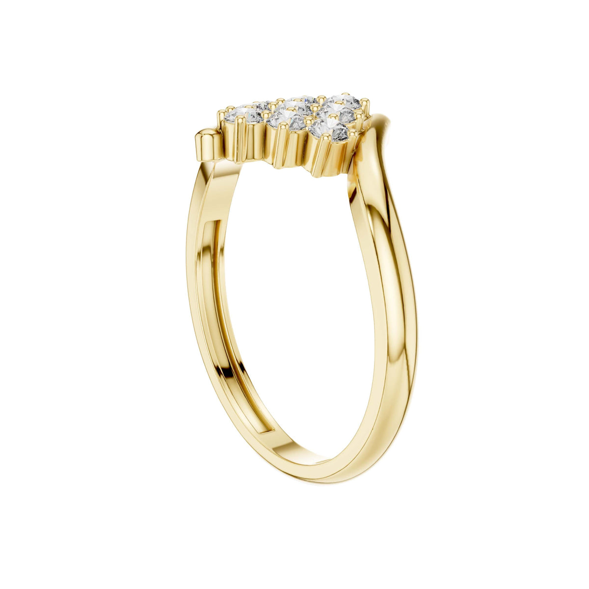 blossom round cut lab diamond ring - view 10