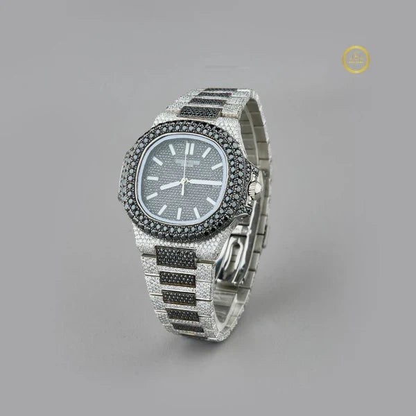 black diamond-inspired watch duo – premium stainless steel statement timepieces - view 3