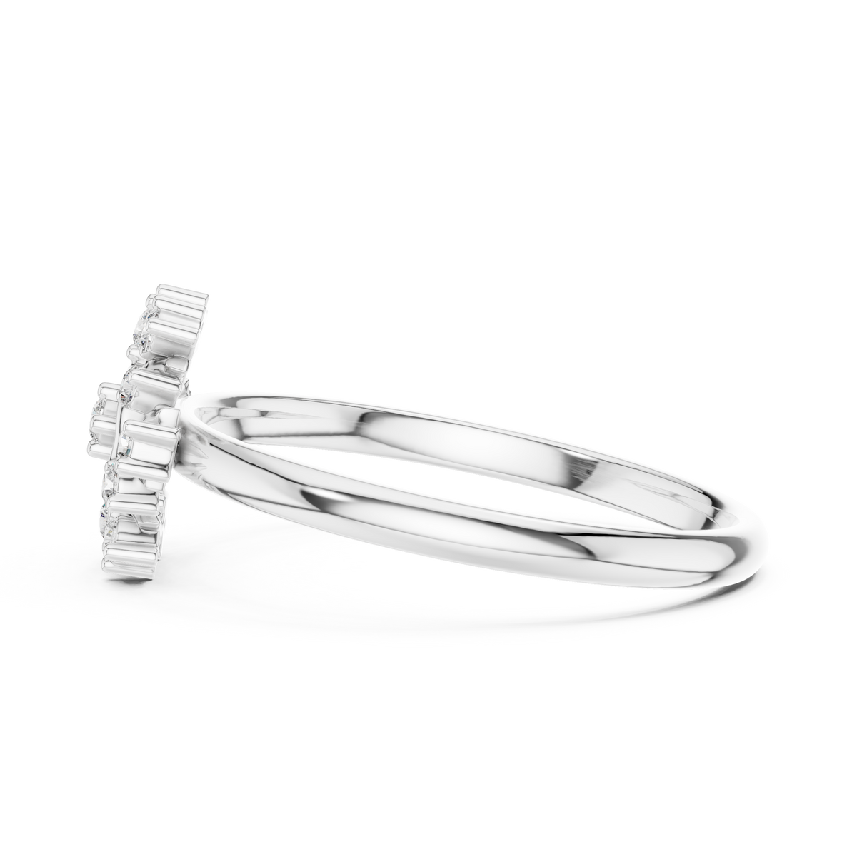 round lab diamond nature inspired cluster ring - view 10