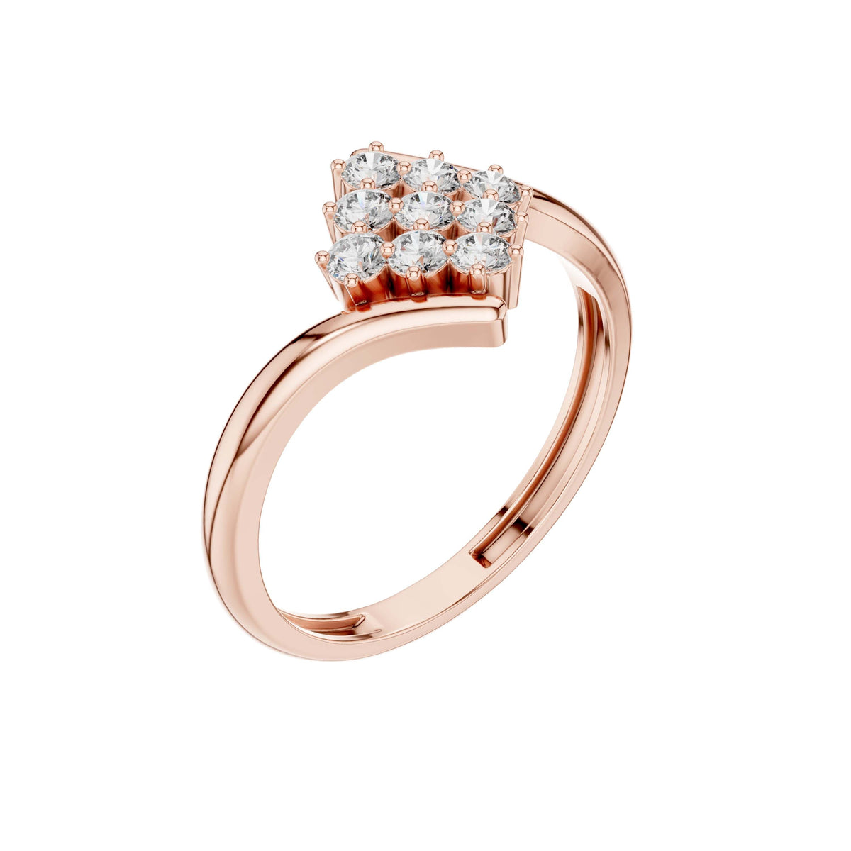 Blossom Round Cut Lab Diamond Ring - View 5