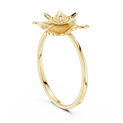 Floral Lab Diamond Statement Promise Ring - View 5