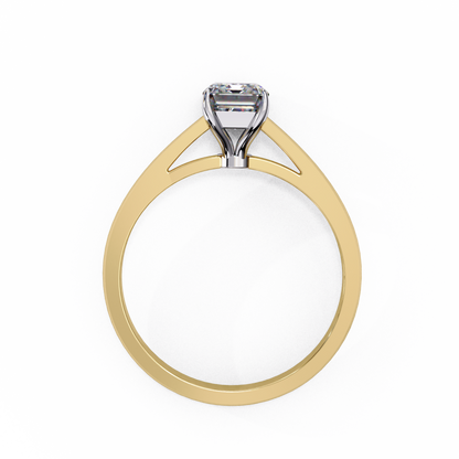 Radiant Cut Lab Diamond Engagement Solitaire Ring - View 10