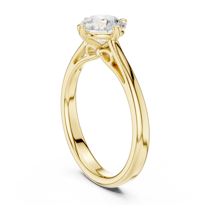 Round Lab Diamond Solitaire Engagement Ring - View 5