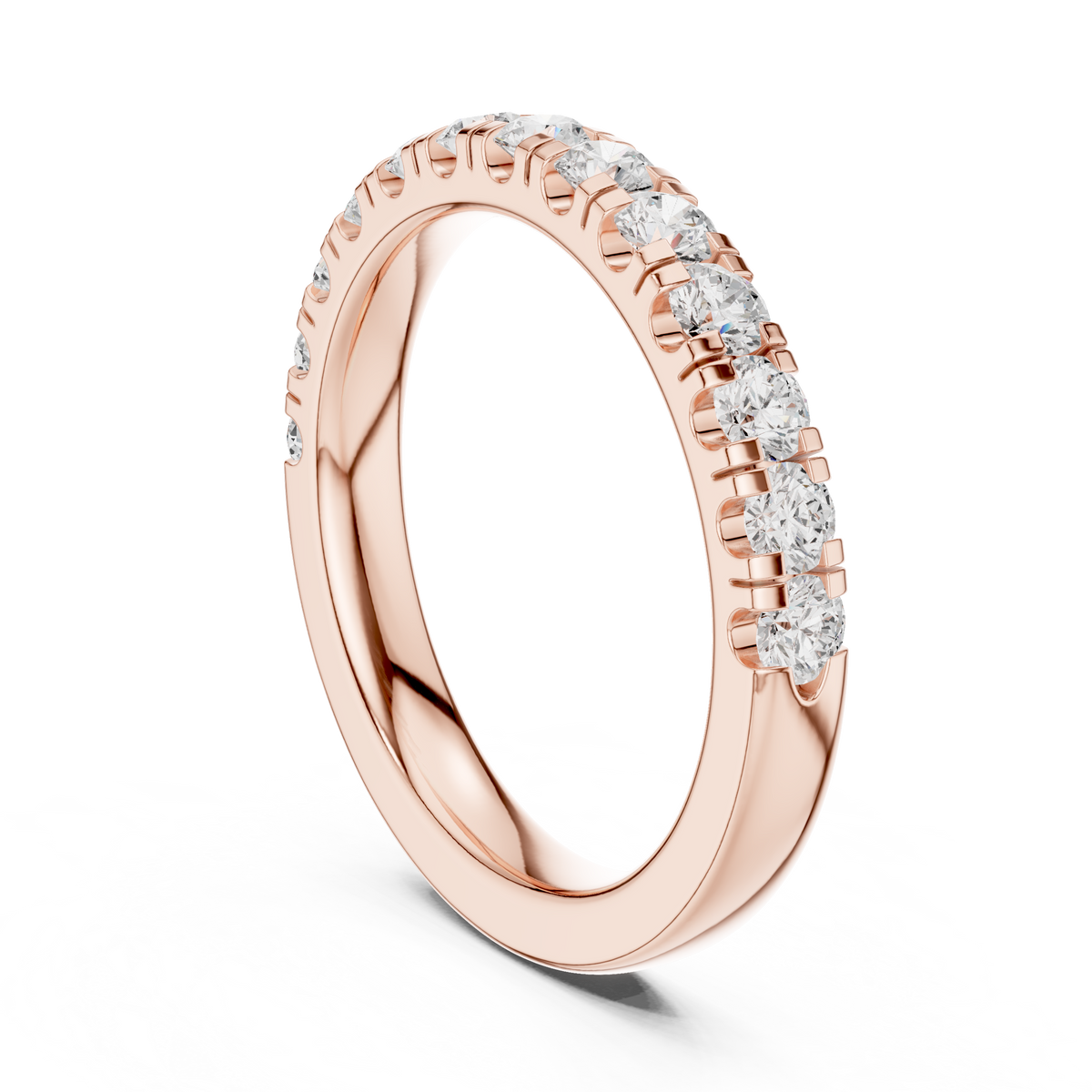 Stackable Round Lab Diamond Wedding Band - View 6