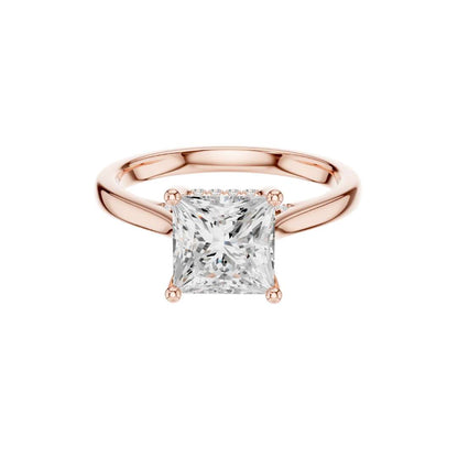 Classic Princess Cut Lab Diamond Solitaire Ring - View 3