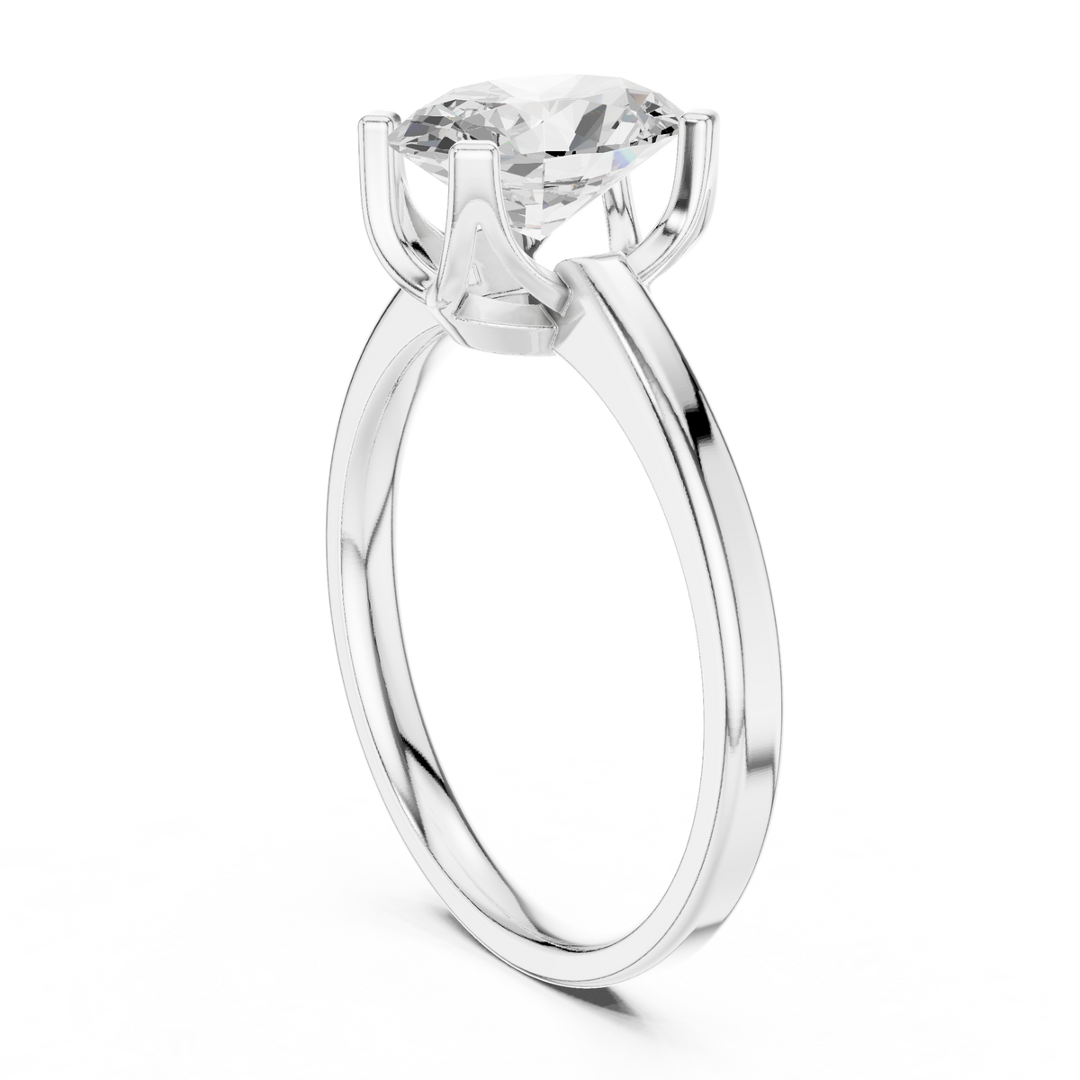 exquisite oval cut moissanite diamond solitaire ring - view 12