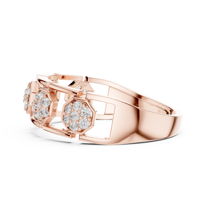 Round Cut Lab Diamond Openwork Band Ring - View 11