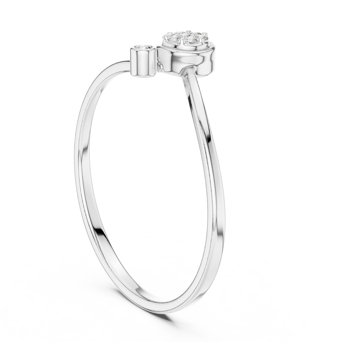 round lab diamond bezel set cluster anniversary ring - view 7